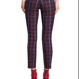 Rag & Bone Plaid Ankle Pants - Red and Blue